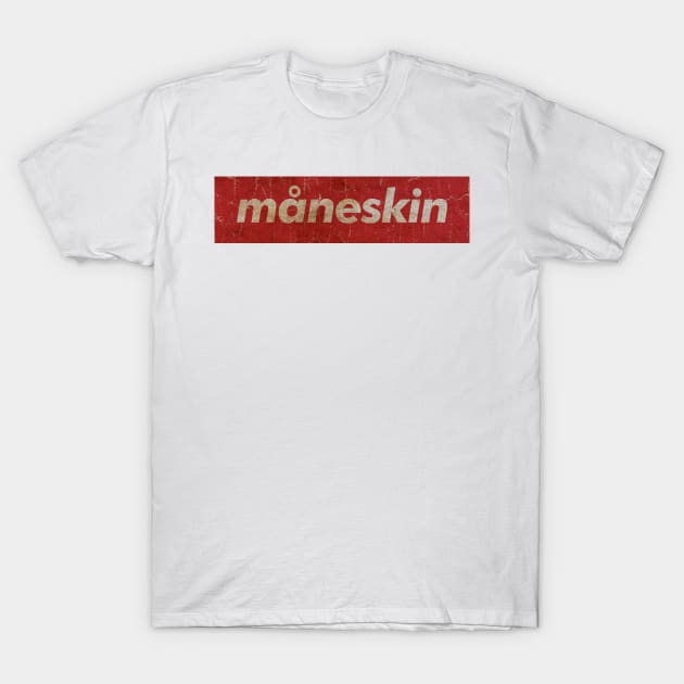 Måneskin - RECTANGLE RED VINTAGE T-Shirt by GLOBALARTWORD